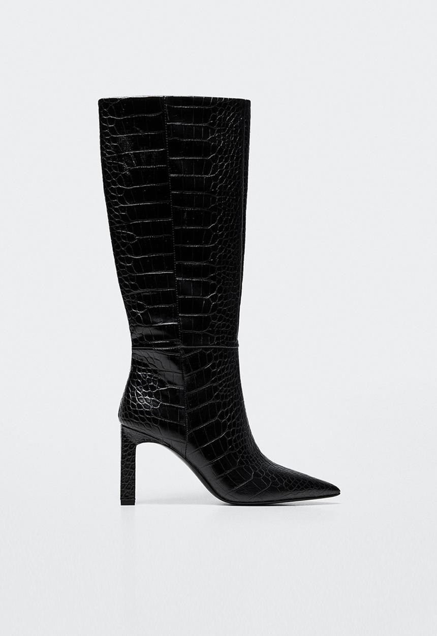 MANGO - Daily1 knee high boot - black