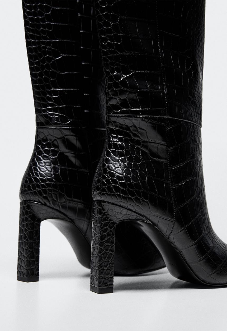 MANGO - Daily1 knee high boot - black