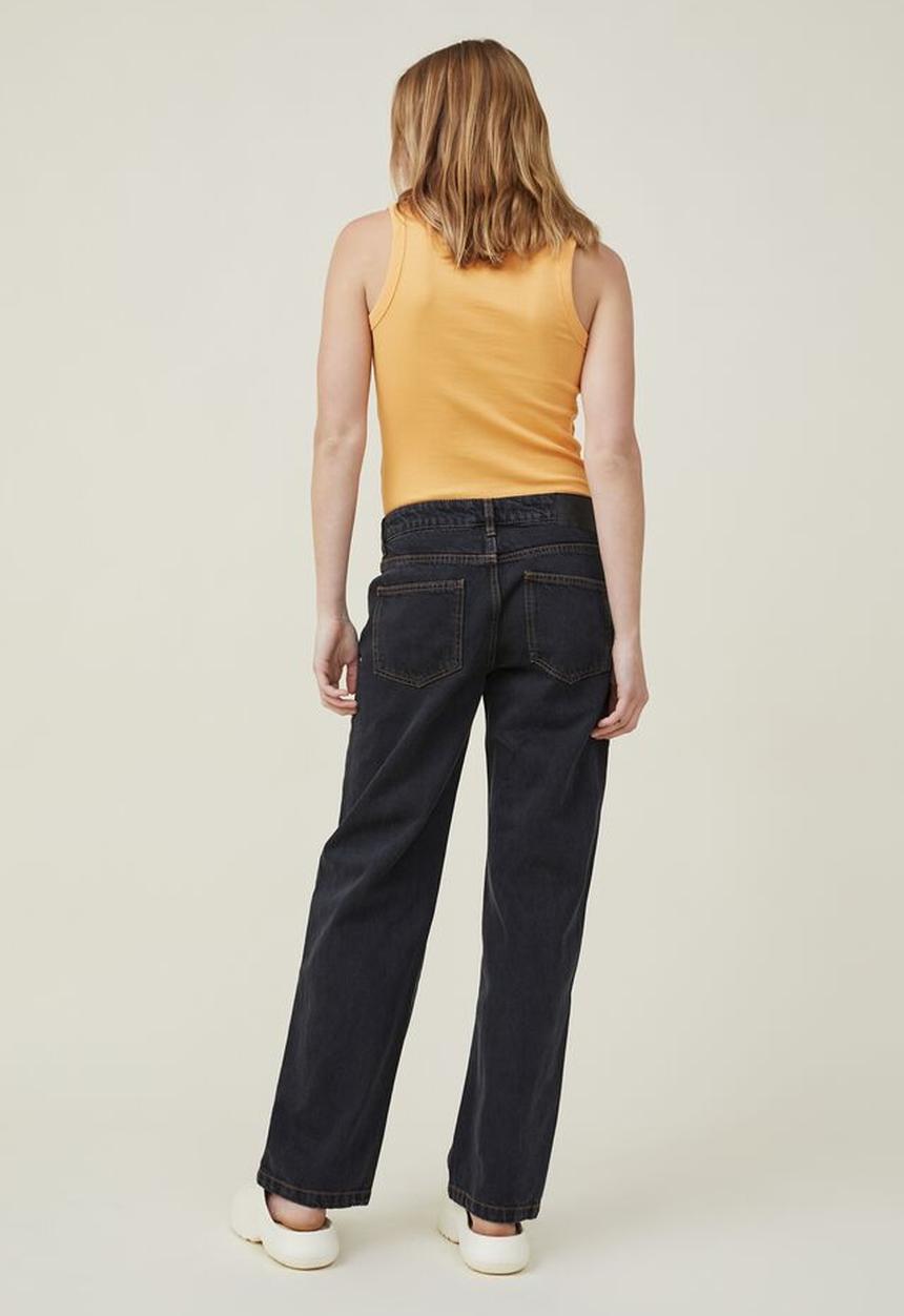 Cotton On - Low rise straight jean asia fit - black ink