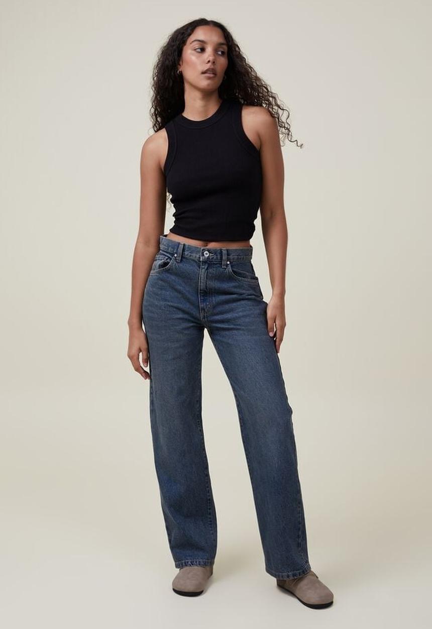 Cotton On - Loose straight jean - logans blue