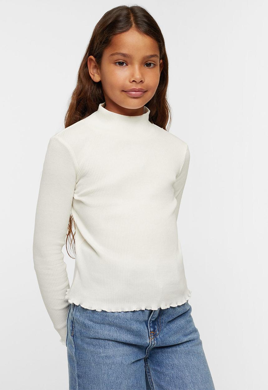 MANGO - T-shirt turborib - natural