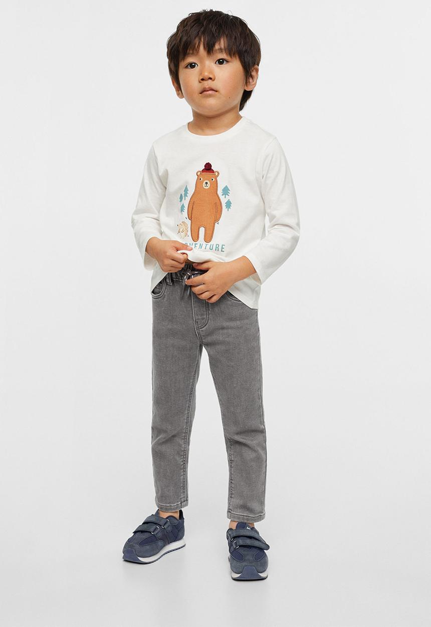 MANGO - T-shirt oso - white
