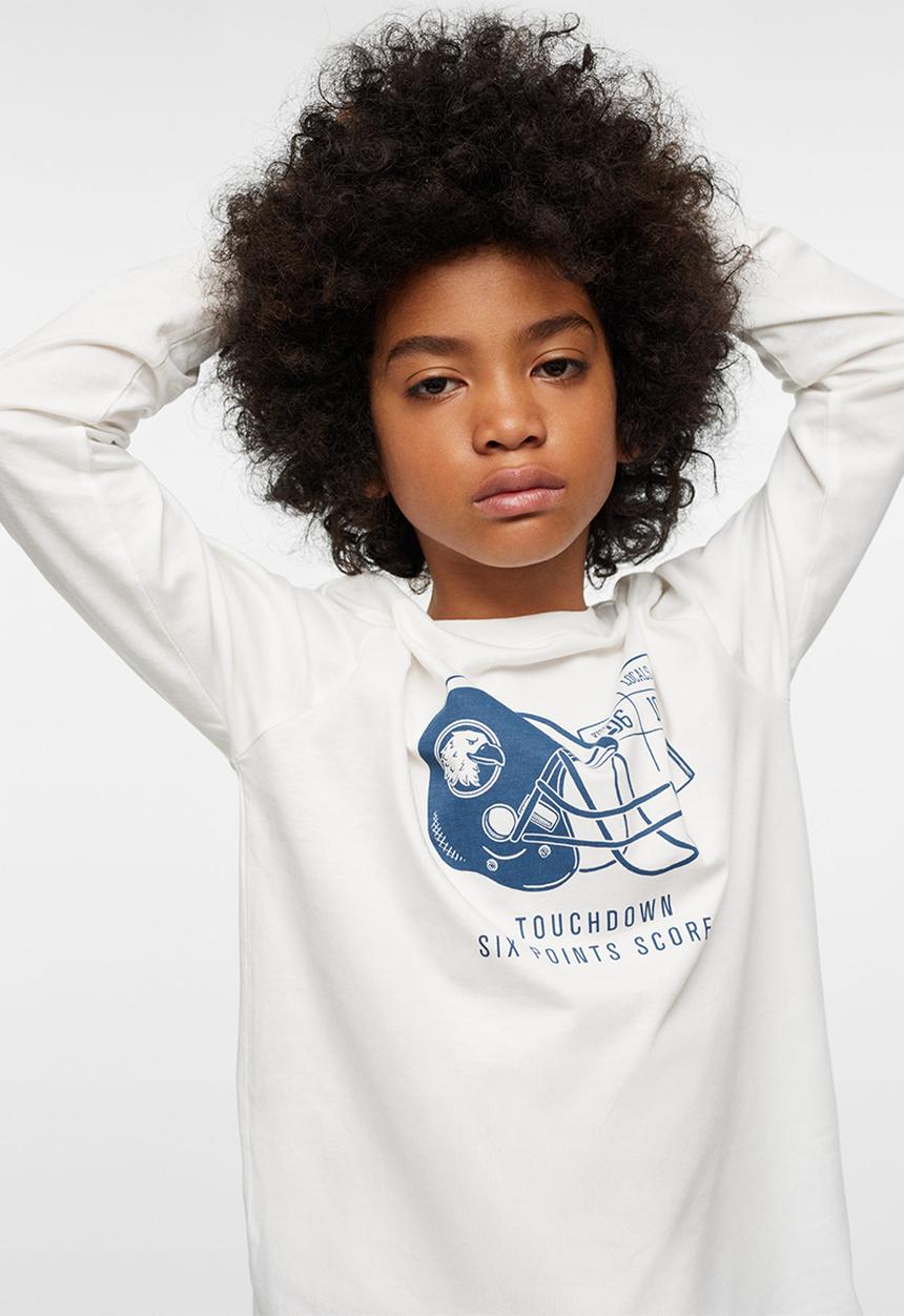 MANGO - T-shirt spencer - natural