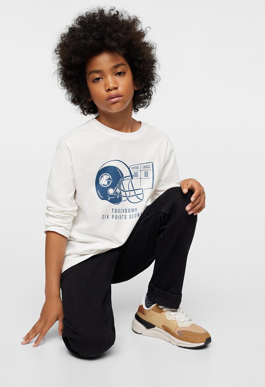 MANGO - T-shirt spencer - natural