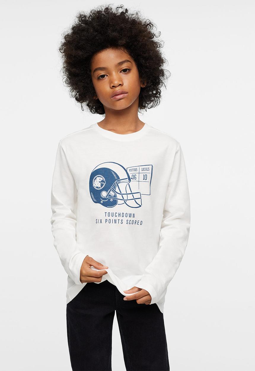 MANGO - T-shirt spencer - natural
