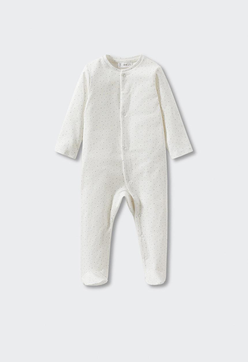 MANGO - Spotted sleepsuit - light blue