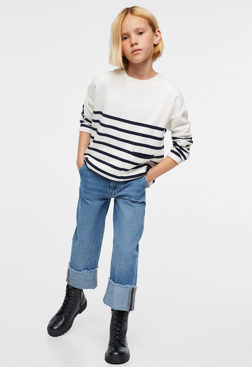MANGO - Sweater jin - beige