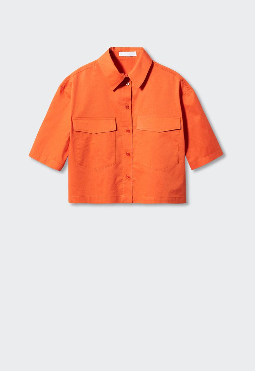 MANGO - shirt pop-h -H - orange