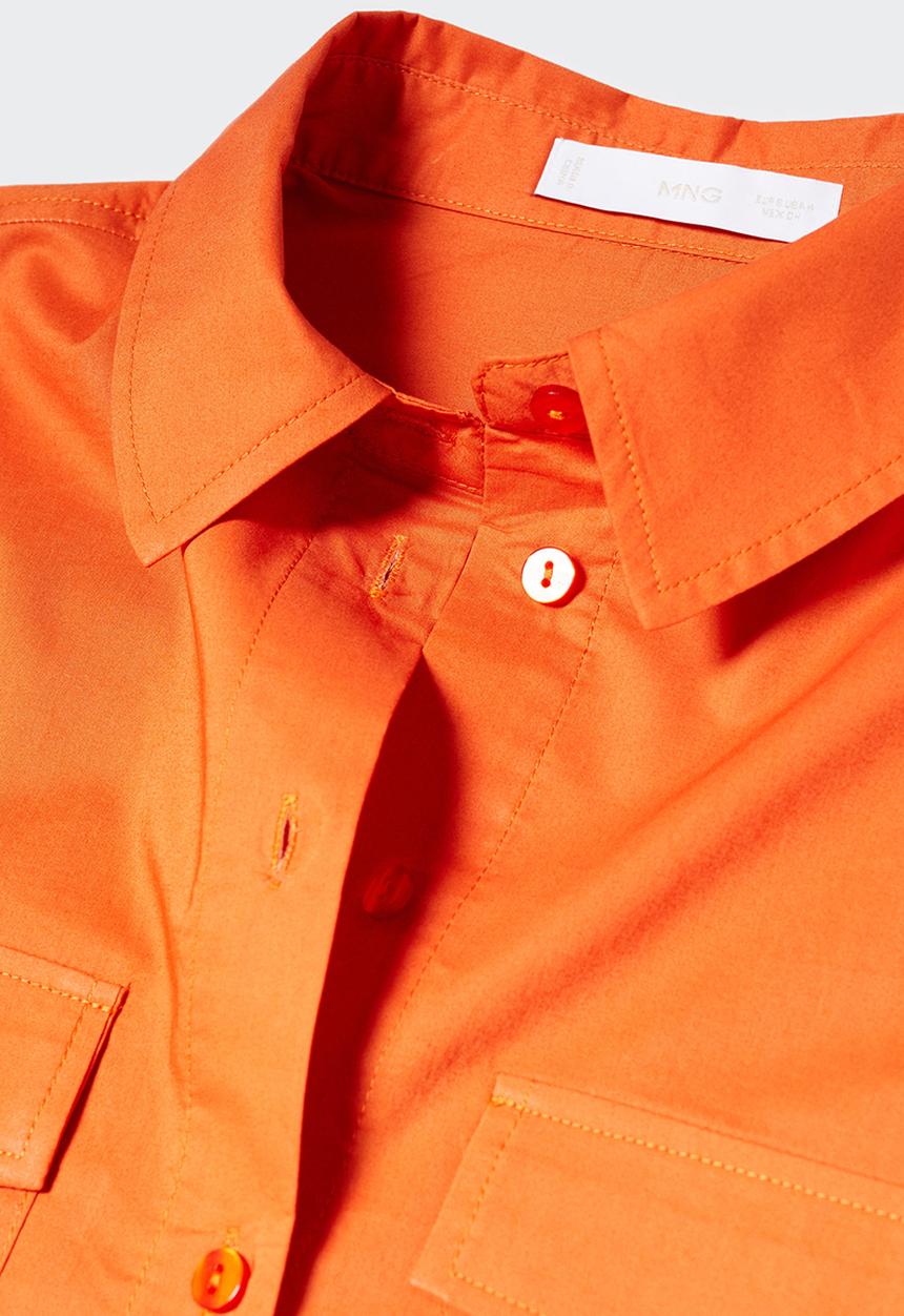 MANGO - shirt pop-h -H - orange