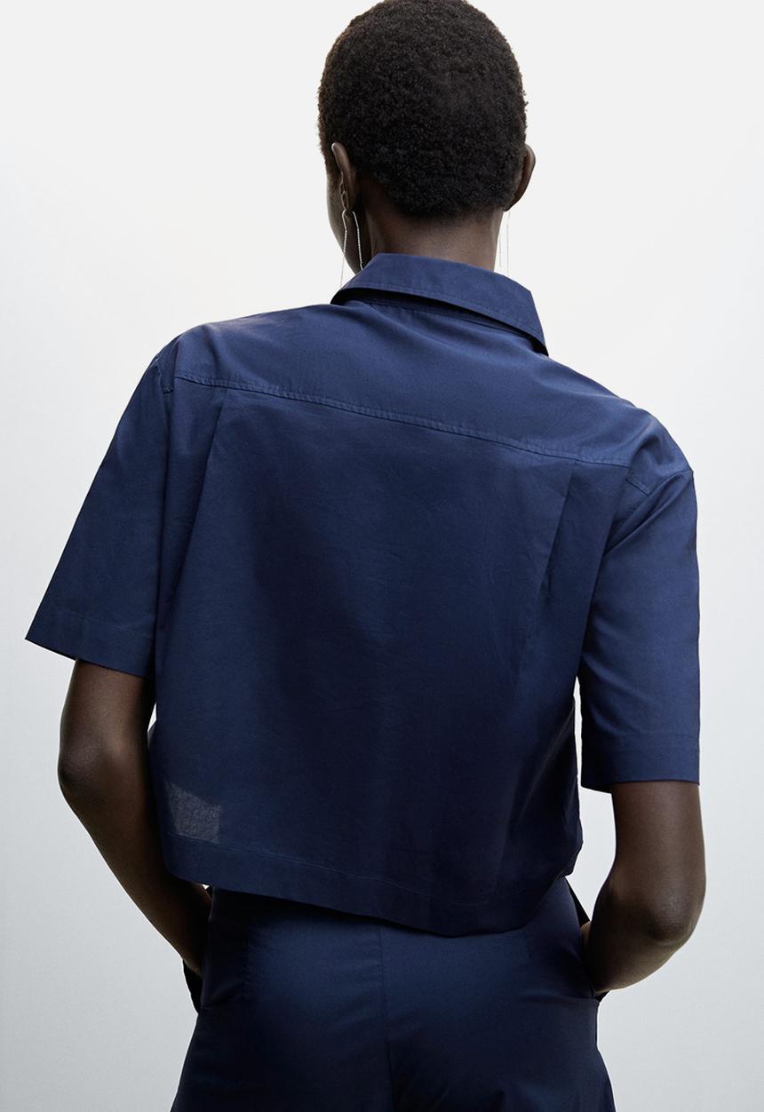 MANGO - Shirt pop-h - navy