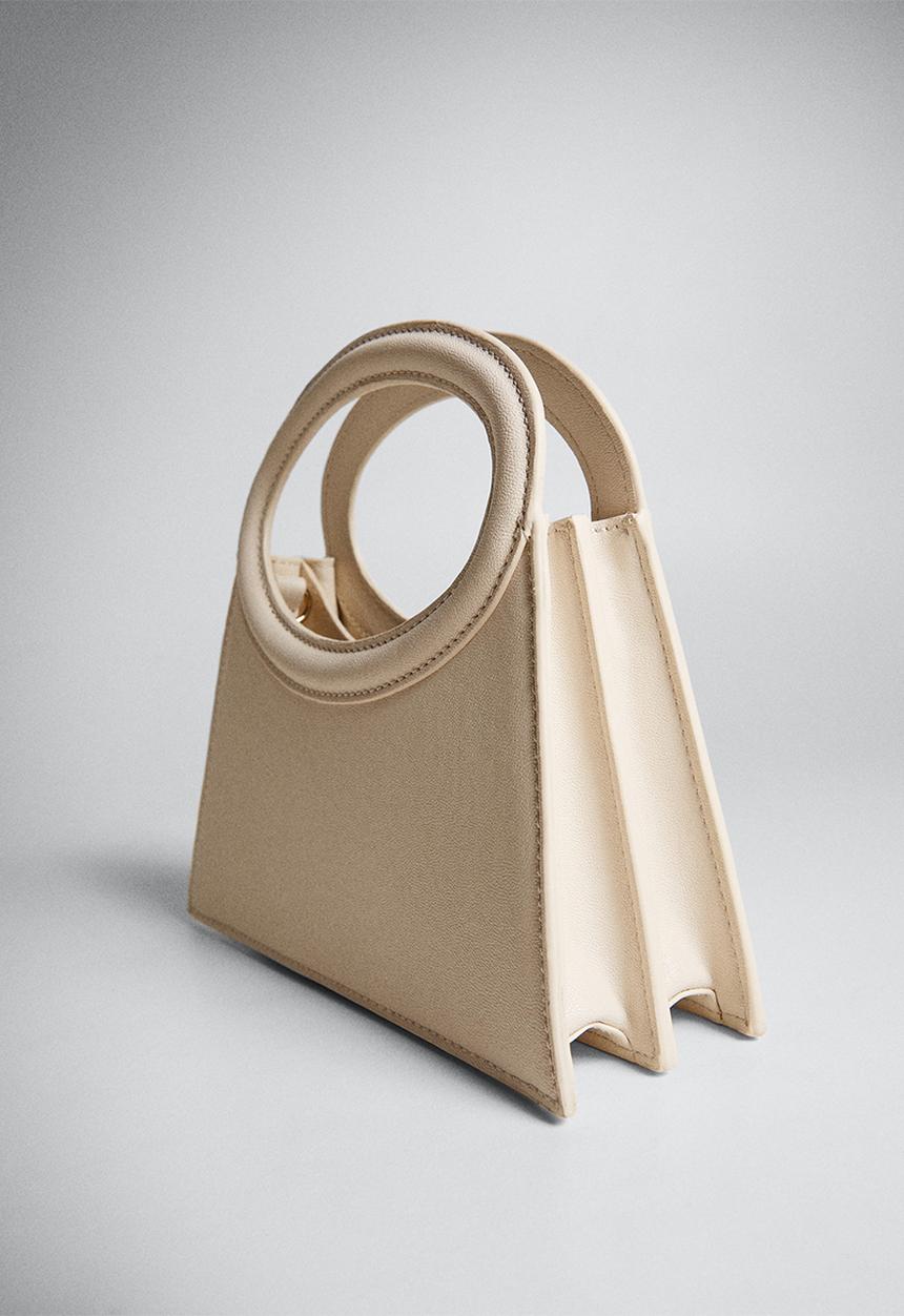 MANGO - Geometric bag - off white