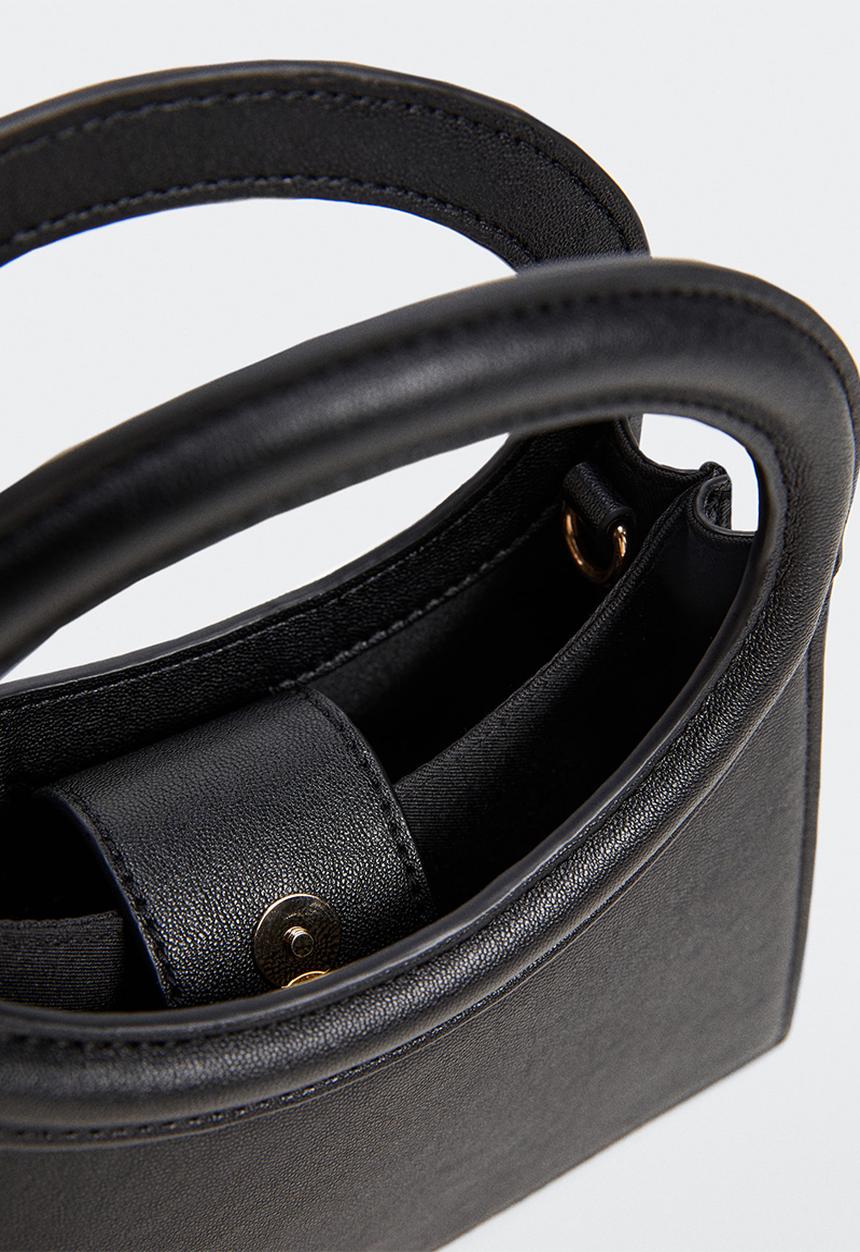 MANGO - Geometric bag - black