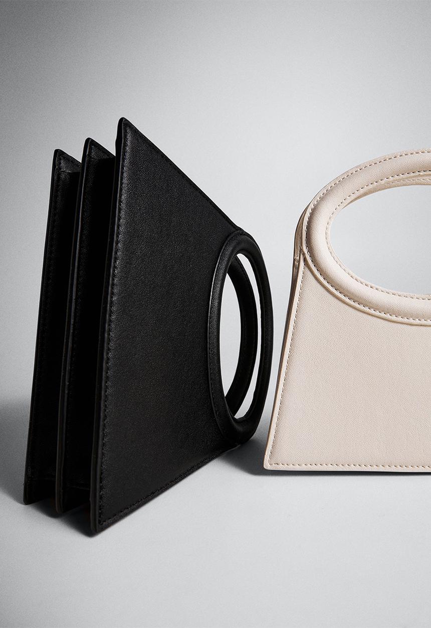 MANGO - Geometric bag - black