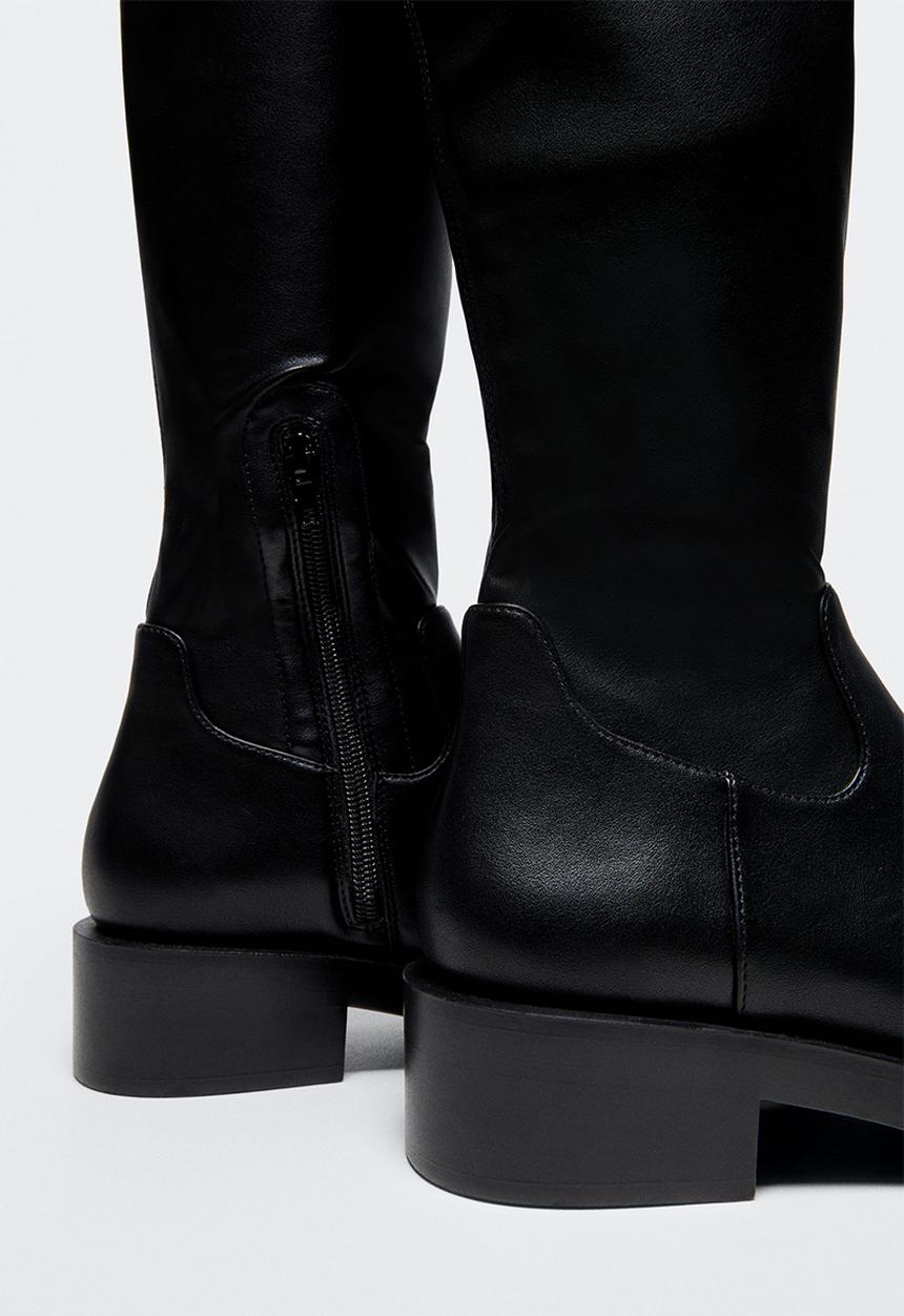 MANGO - Mood over the knee boot - black
