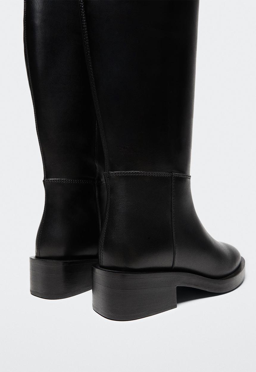 MANGO - Rider knee high boot - black