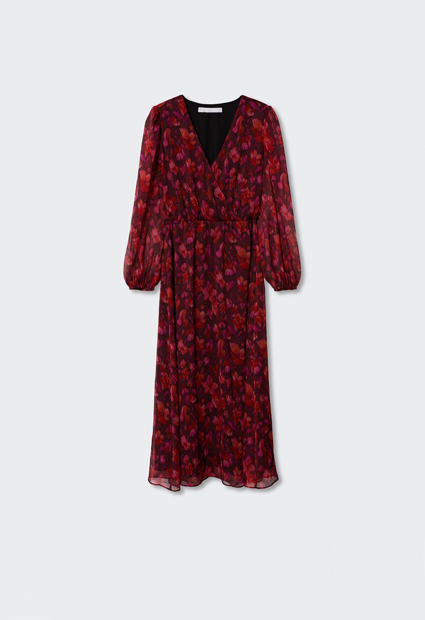 MANGO - Dress winona - dark red