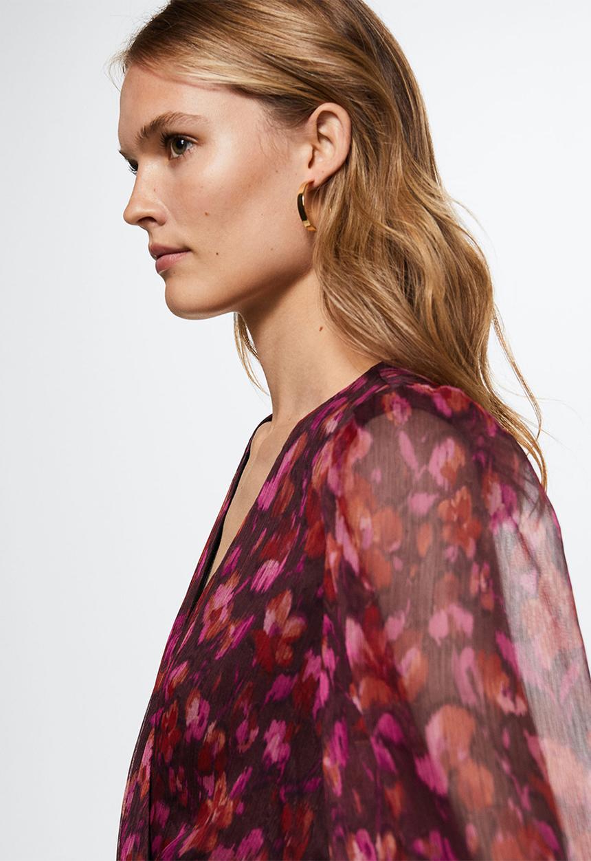 MANGO - Dress winona - dark red