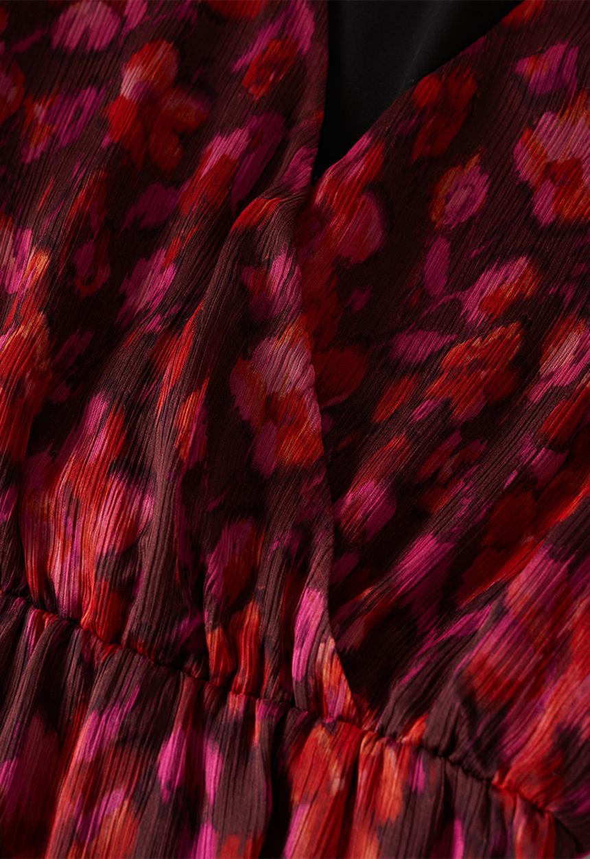 MANGO - Dress winona - dark red
