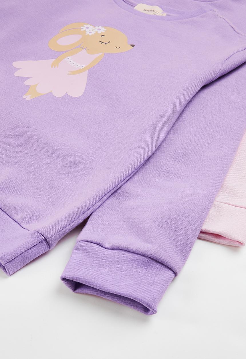 Superbalist - Girls 2 pack colour block - light pink & lilac