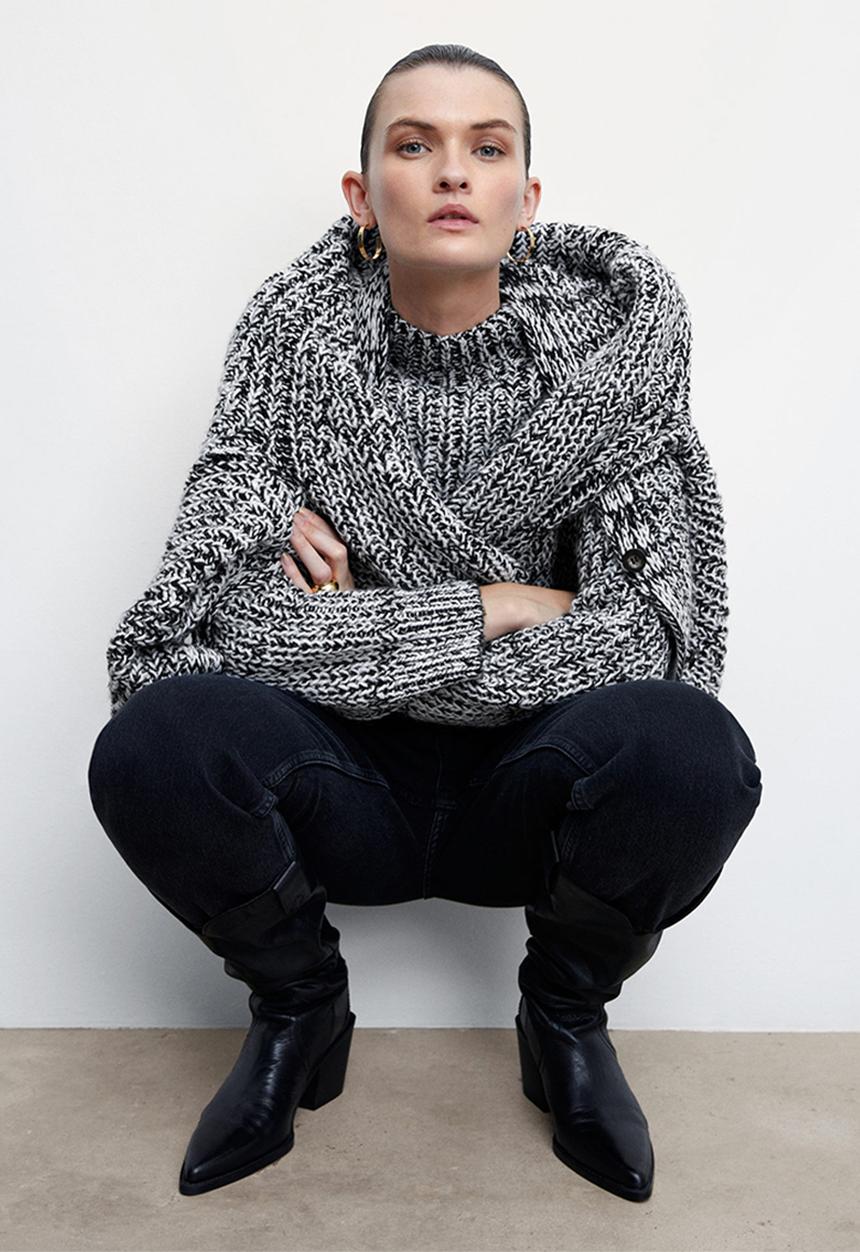 MANGO - Sweater candy - black
