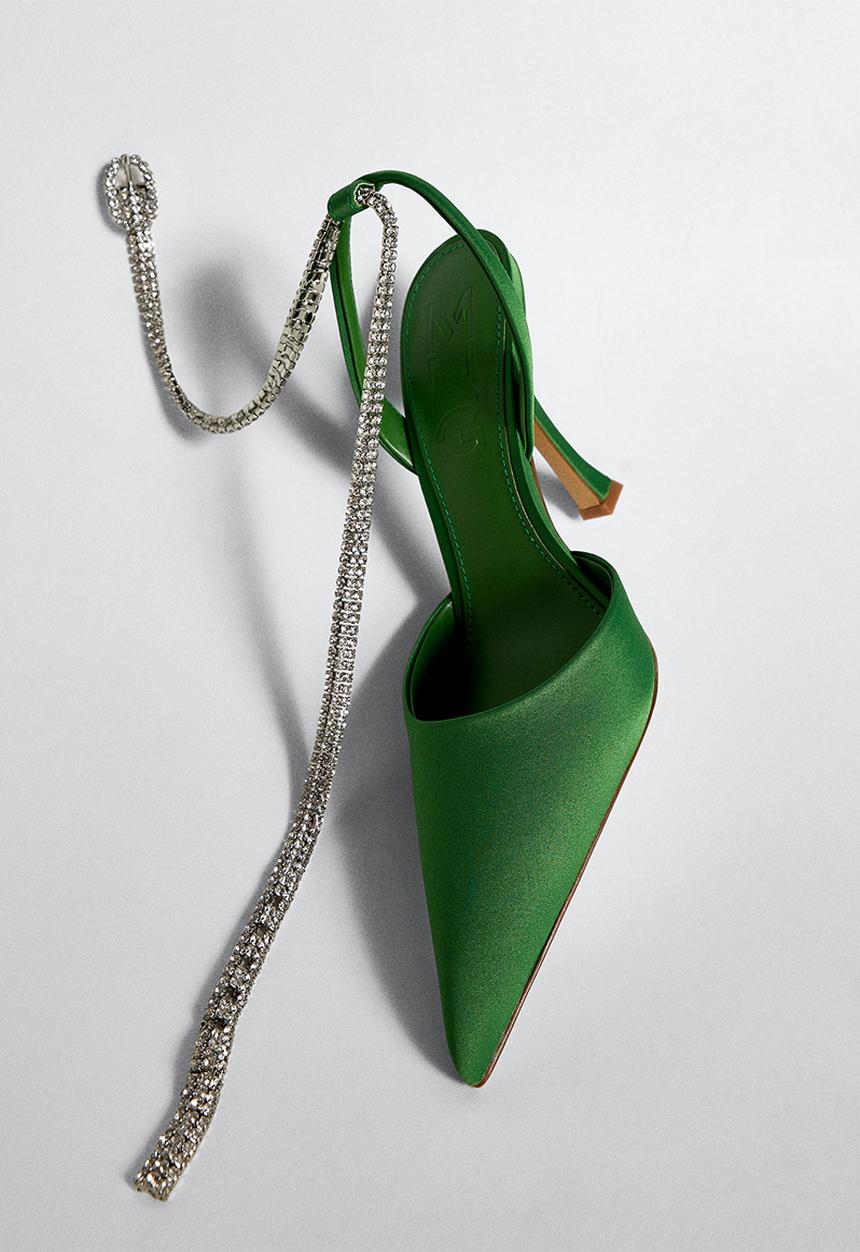 MANGO - Trashy court heel - green