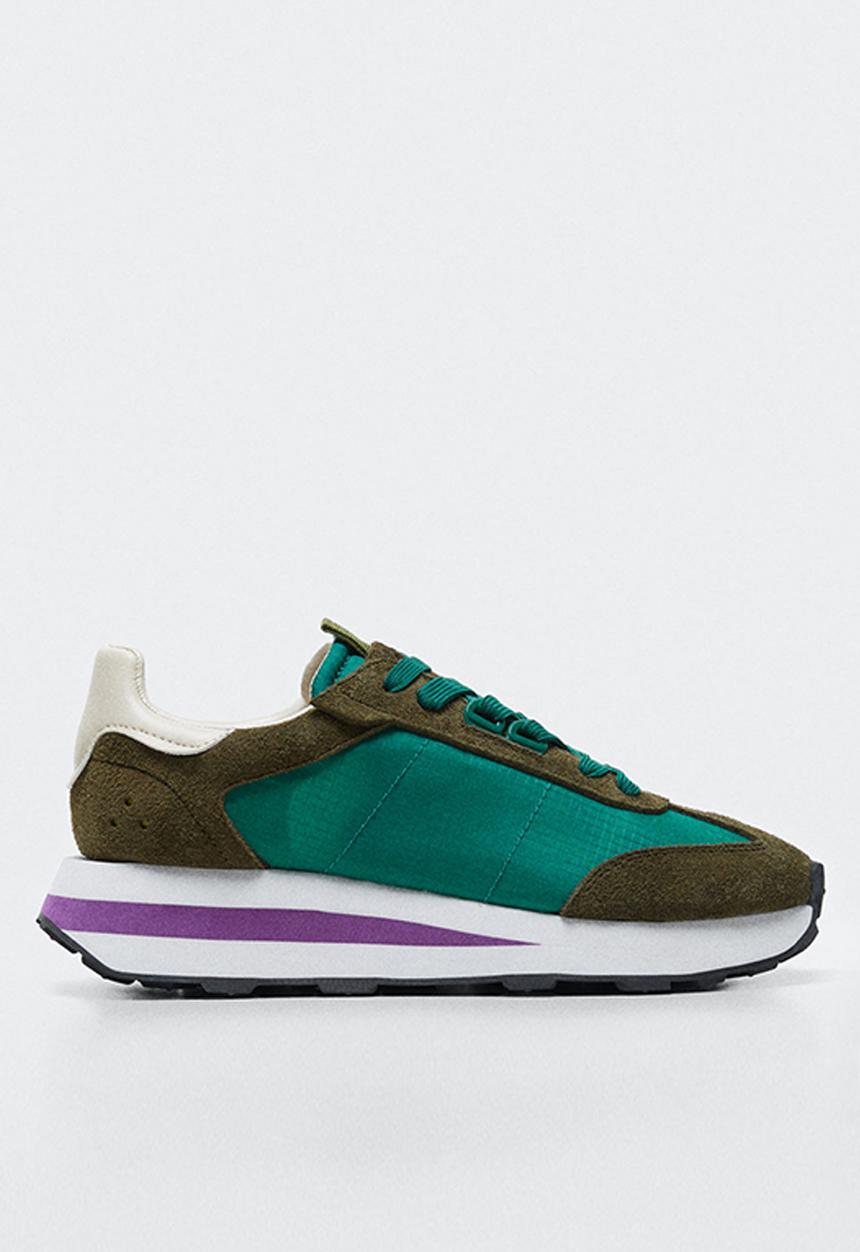 MANGO - Layer sport shoe - green