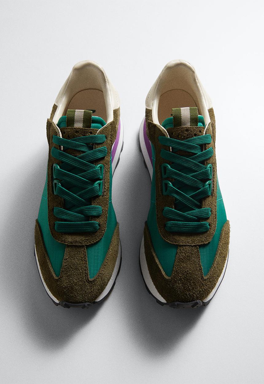 MANGO - Layer sport shoe - green