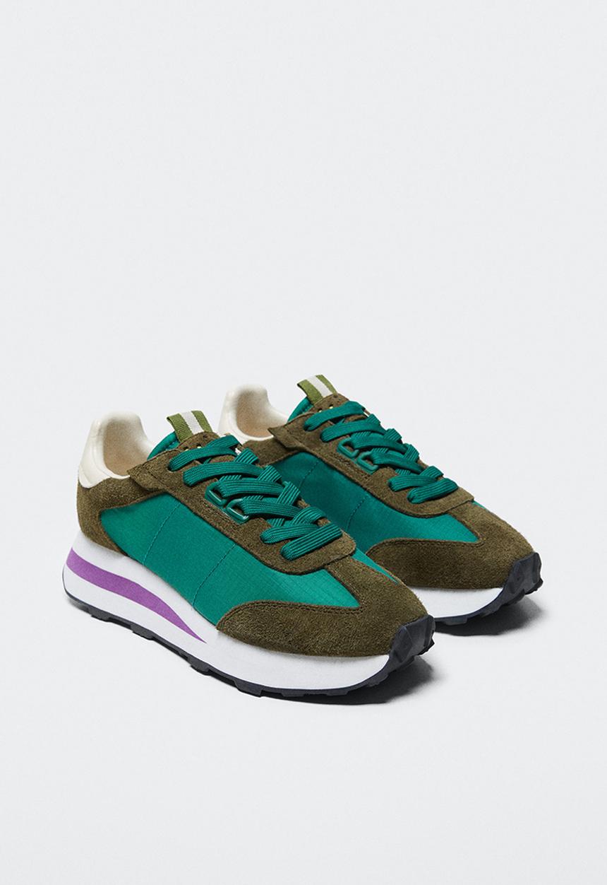 MANGO - Layer sport shoe - green