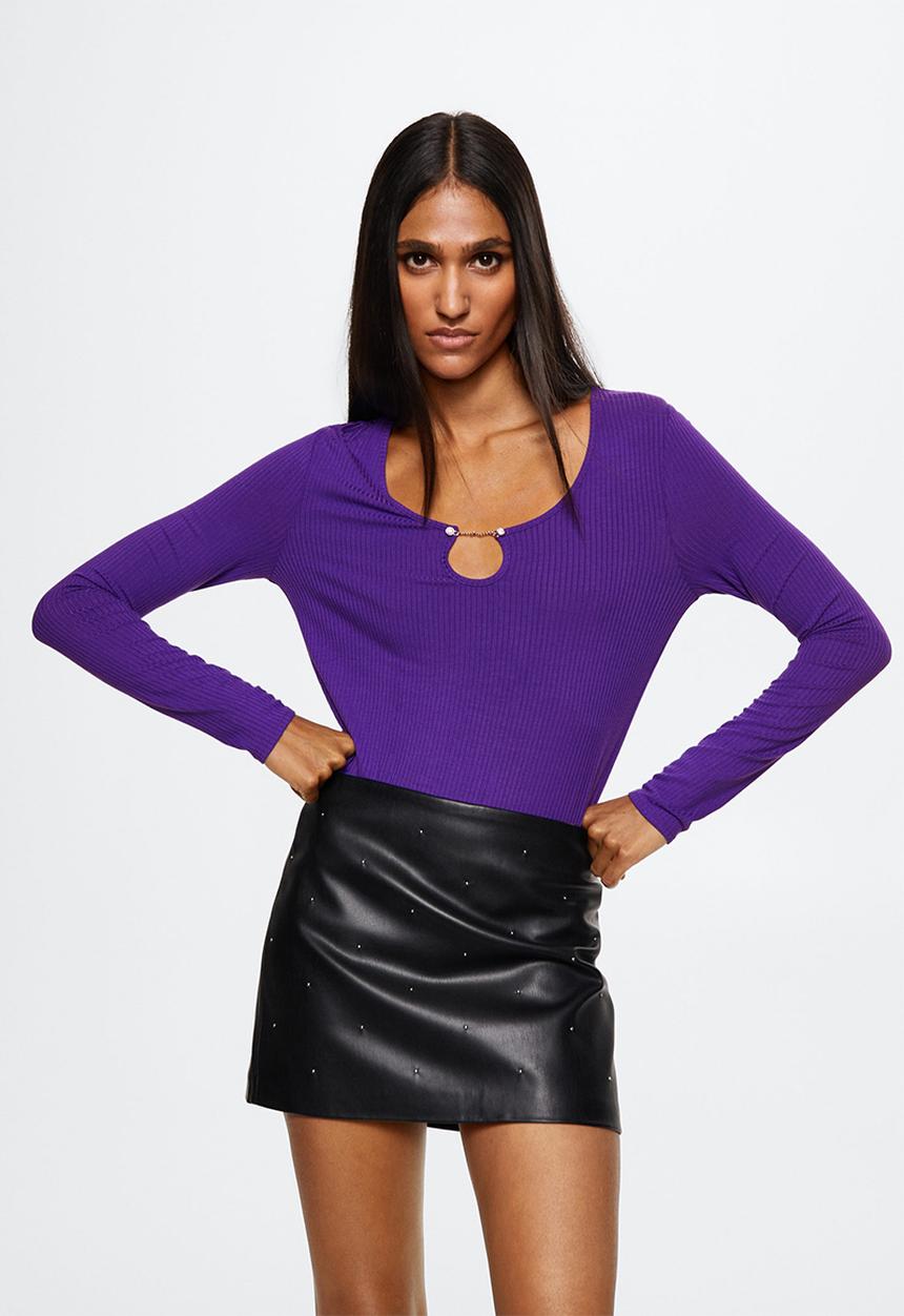 MANGO - T-shirt joya - purple