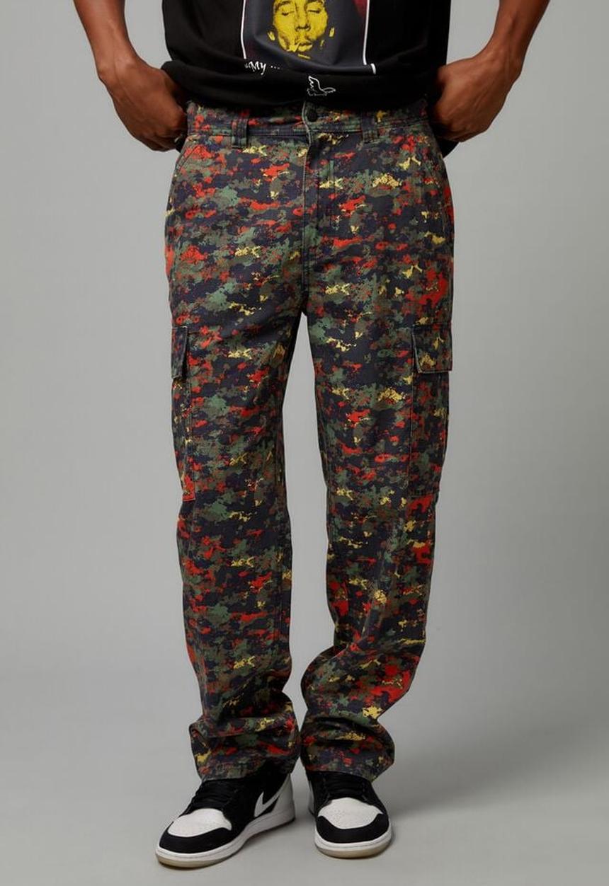 Cotton On - Baggy rip stop cargo pant - pop camo