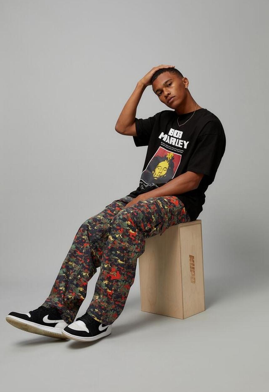 Cotton On - Baggy rip stop cargo pant - pop camo