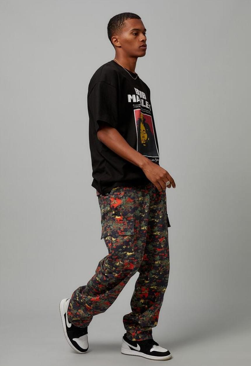 Cotton On - Baggy rip stop cargo pant - pop camo
