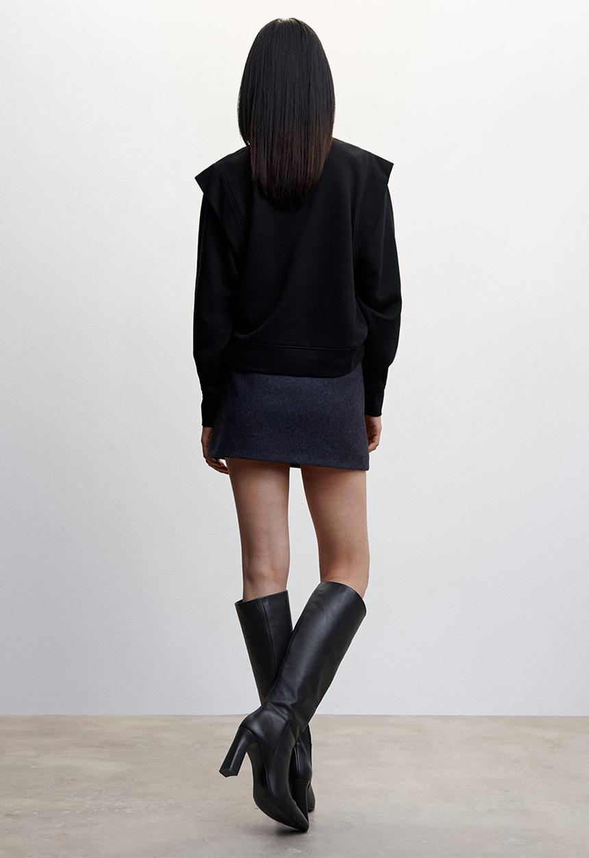 MANGO - Sweatshirt hombro - black