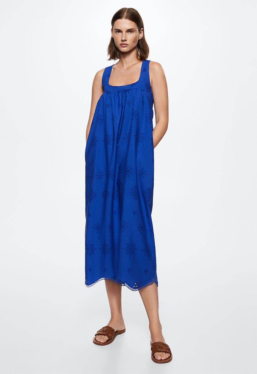 MANGO - Dress elise-w - mid blue