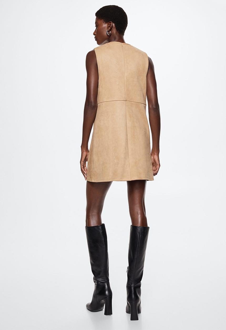 MANGO - Dress elina - light beige