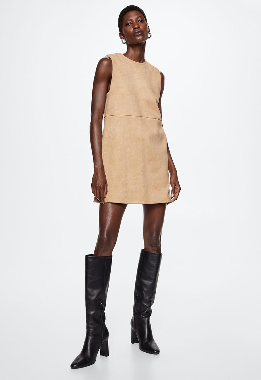 MANGO - Dress elina - light beige