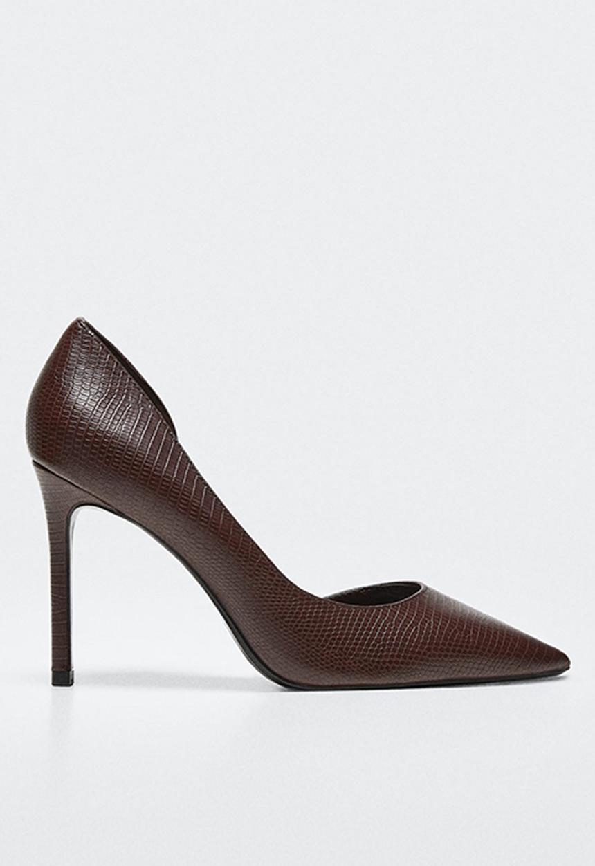 MANGO - Audrey2 court heel - dark brown