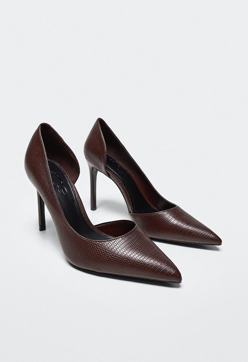 MANGO - Audrey2 court heel - dark brown