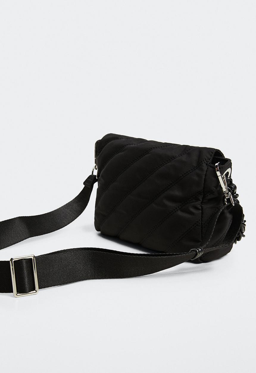 MANGO - Quilted chain bag - black