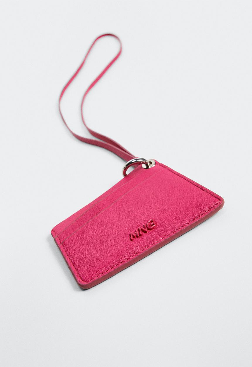 MANGO - Logo card holder - fuchsia