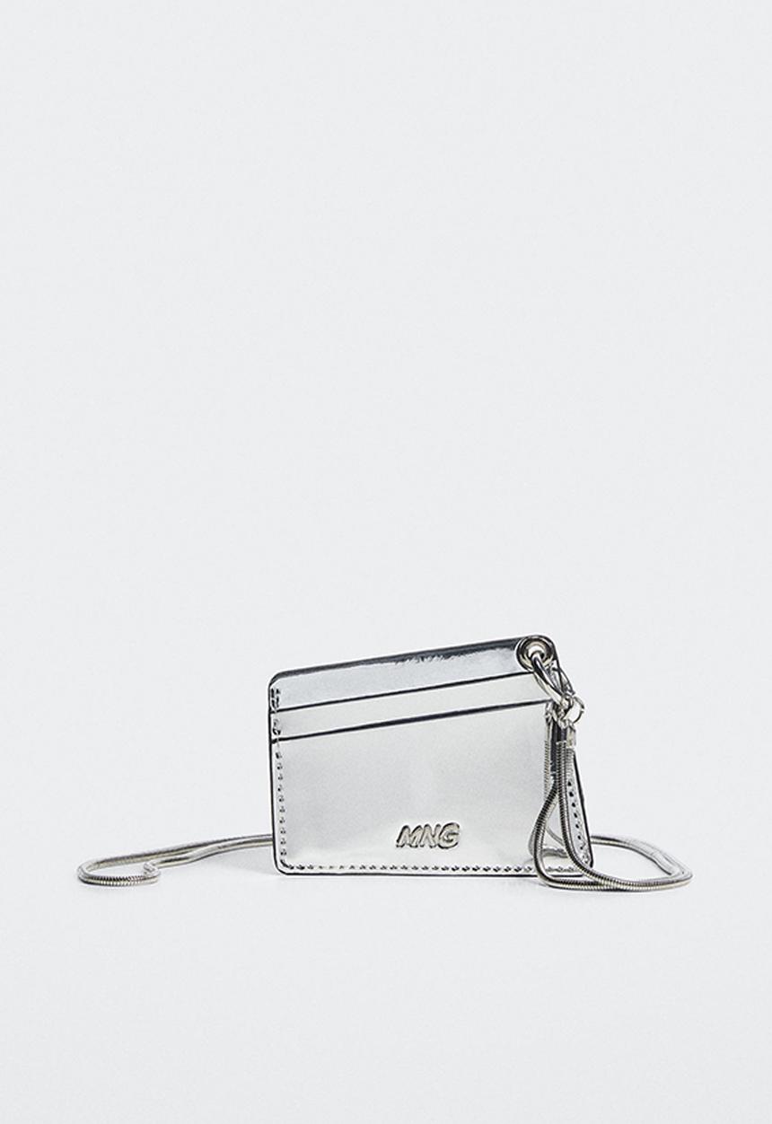 MANGO - Logo card holder - silver