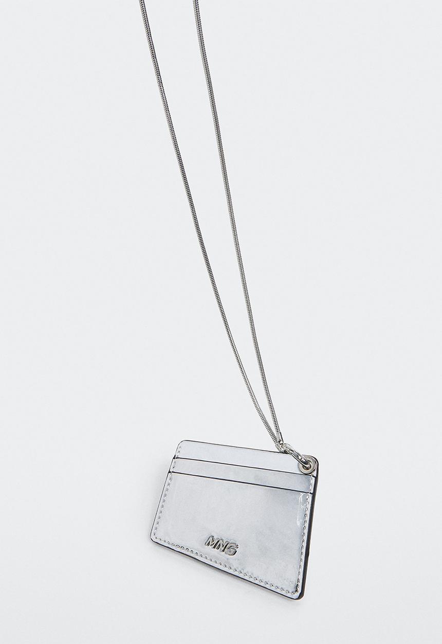 MANGO - Logo card holder - silver