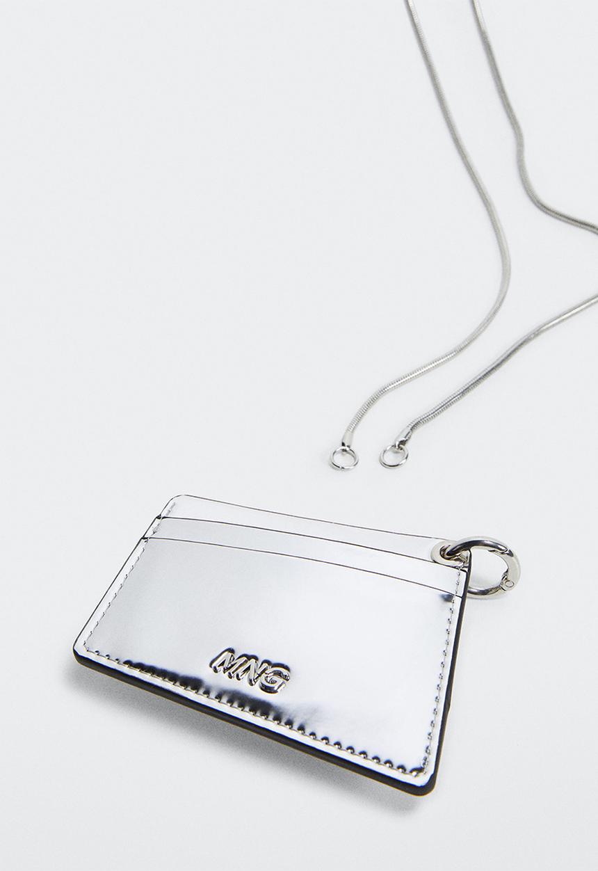 MANGO - Logo card holder - silver