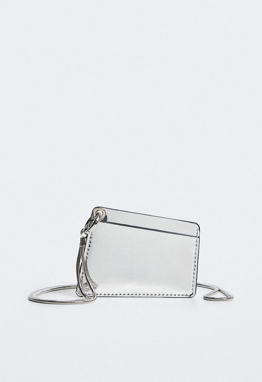 MANGO - Logo card holder - silver