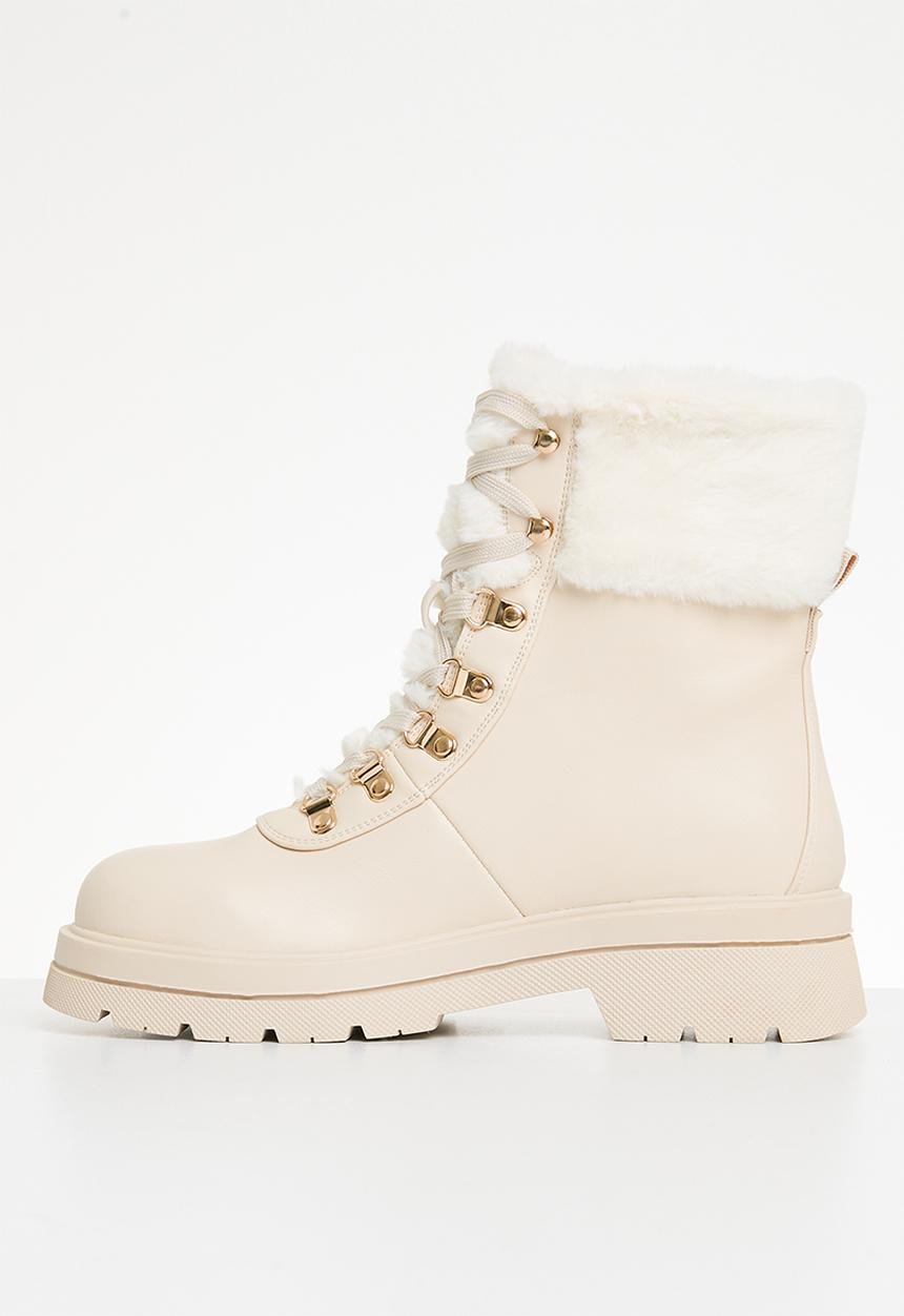 SISSY BOY - Mirage fur combat boot - neutral 