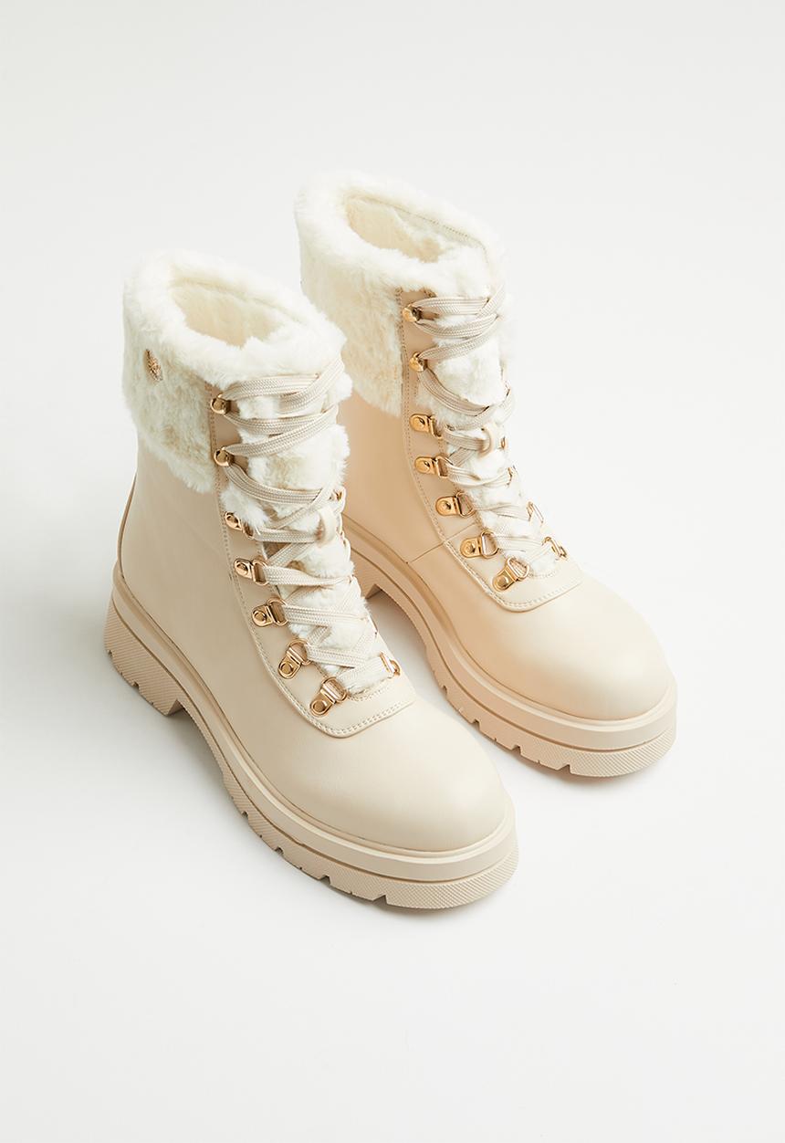 SISSY BOY - Mirage fur combat boot - neutral 