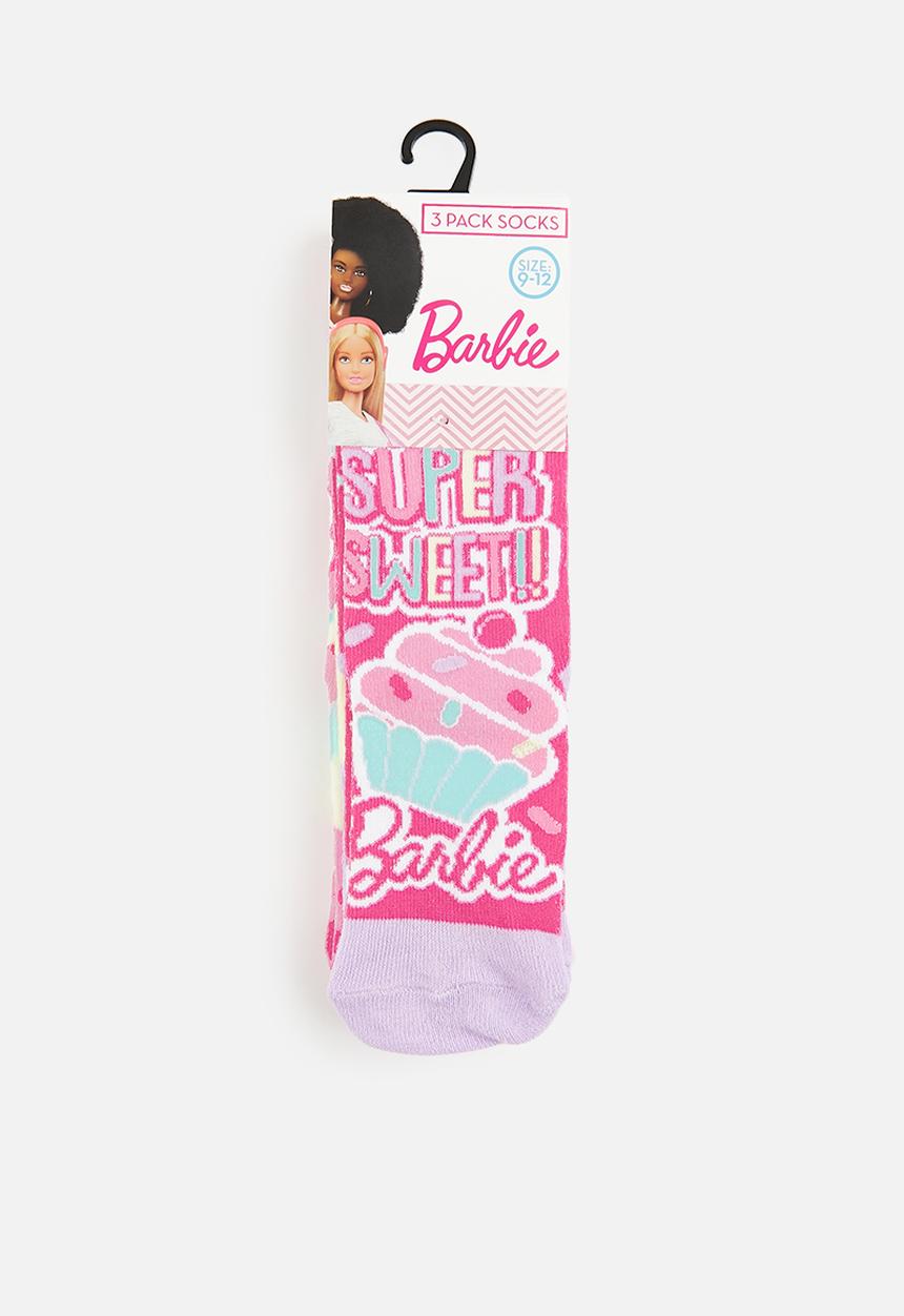 Character Group - 3 Pack Barbie socks - pink