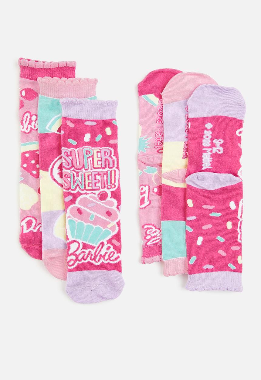Character Group - 3 Pack Barbie socks - pink