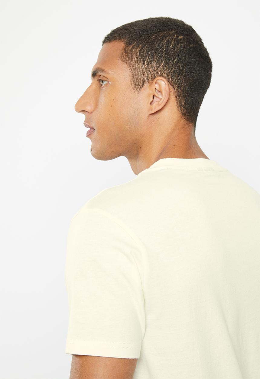 POLO - Men sport short sleeve logo tee - ecru