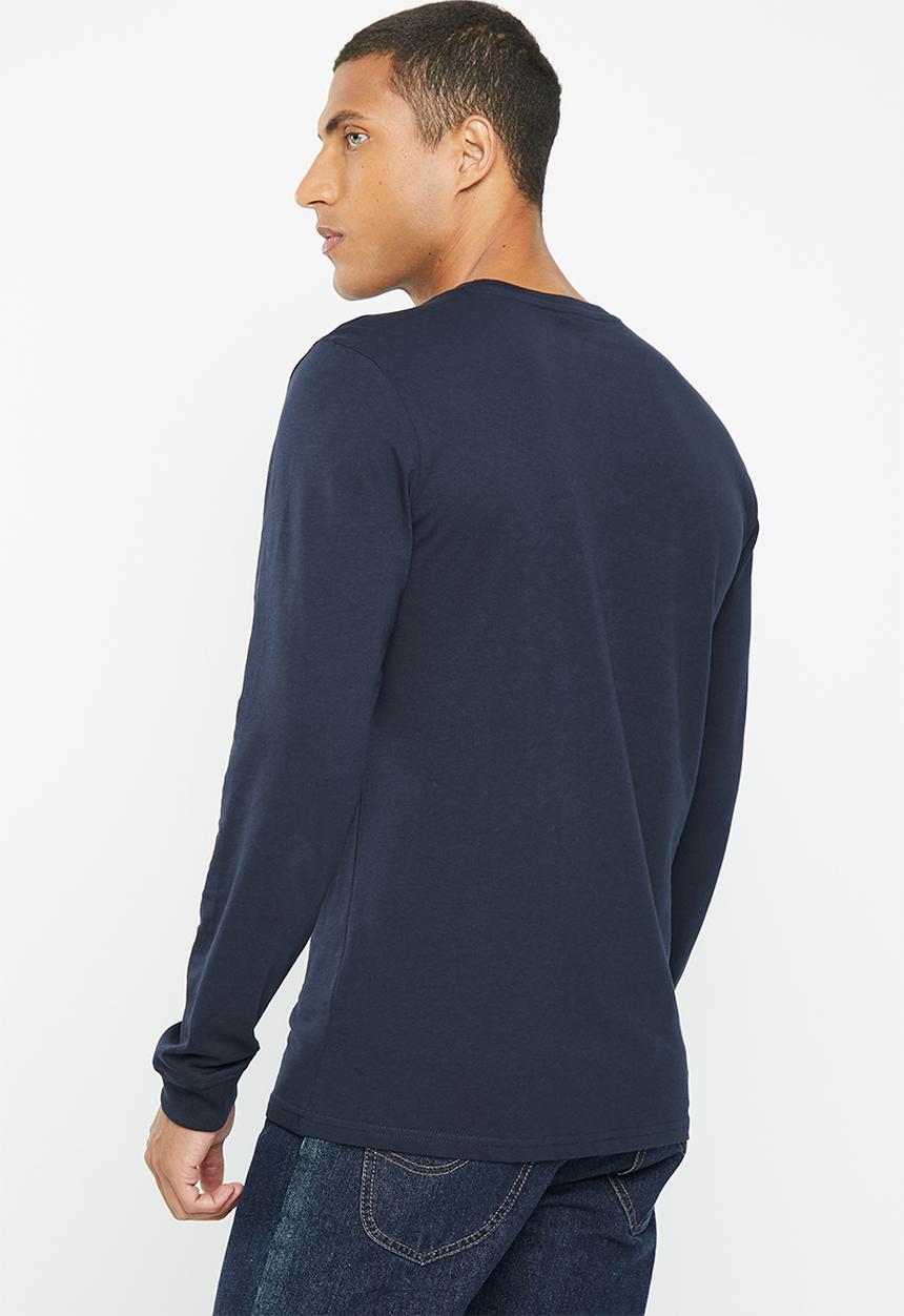 POLO - Mens long sleeve tee - navy